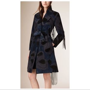 NWT Runway Suede Trench Coat w/ Fringe Burberry Prorsum